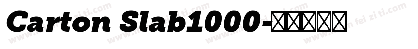 Carton Slab1000字体转换